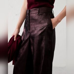 Banana Republic Metallic Wide-Leg Pants - Size M